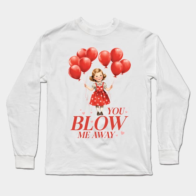 Valentines day gift for her cute Long Sleeve T-Shirt by Positively Petal Perfect 